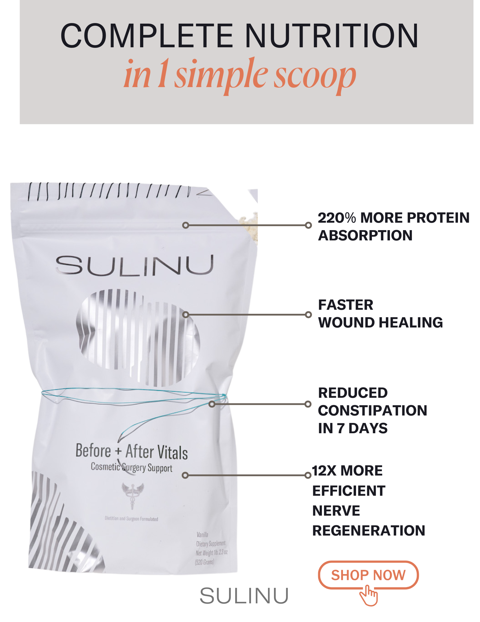 Before + After Vitals - NutriSurgical Vitamin Powder